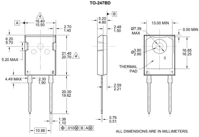 Mechanical Drawing - Taiwan Semiconductor PLAH30Q Automotive Standard Rectifier